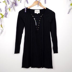 NWT For Love & Lemons Knitz Simone Lace Up Dress